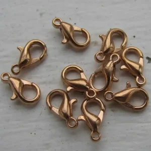 Klolås 24K Roséguldpläterad - Kvalitetslås 10 mm 15-pack