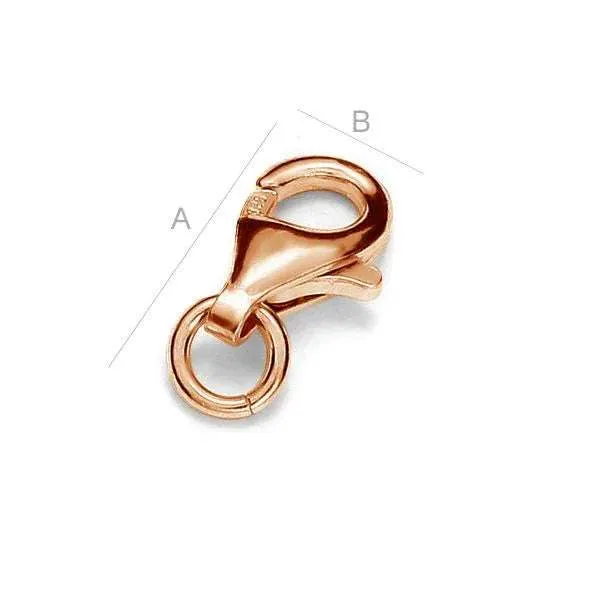 Klolås 925 Platinum 18K Rose Gold - 8mm 1 styck