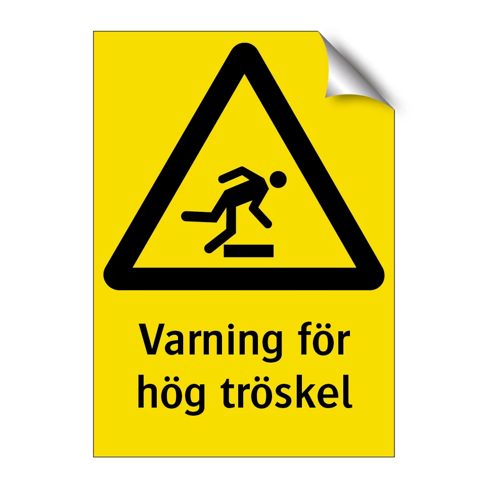 Varning för hög tröskel 148x210mm