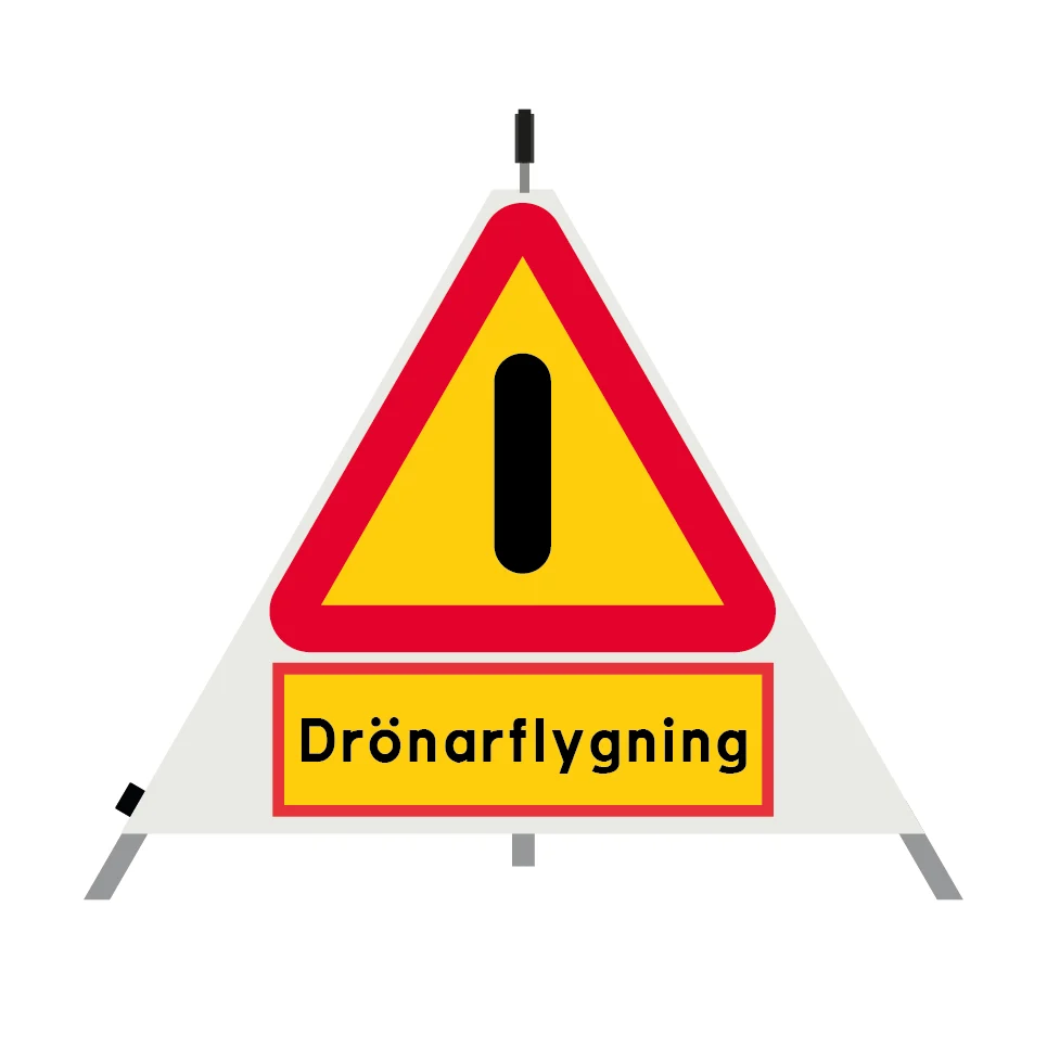 Varningstält - Drönarflygning - A40 Annan fara 600mm