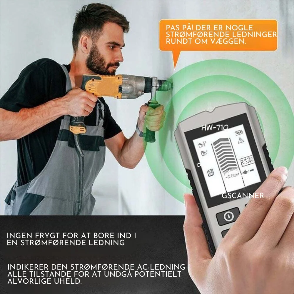 Professionell Kvalitet WallScanner™ | Undvik dyra misstag – säkerställ strukturer och ledningar i dina väggar Silver