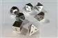 Chessex Specialty Dice Sets - Solid Metal Silver Poly 7 Die Place