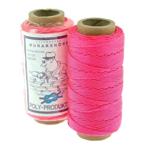 MURARSNÖRE POLY TVINNAD POLYESTER SALMON 1,5MMX120M