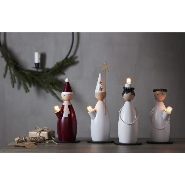 Adventsljusstake Nisse 28 cm