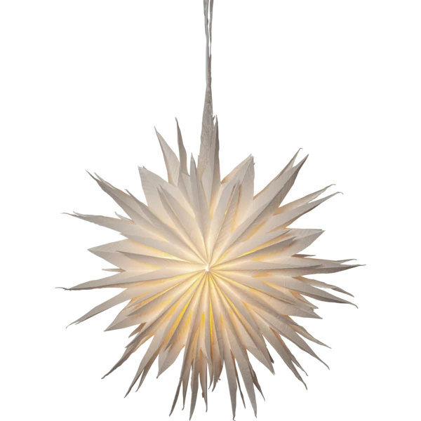 Adventsstjärna Pappersstjärna återvunnen bomull .60 cm snö