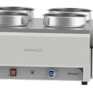 Bain-marie vatten uppvärmt för sås 4 x 7,5 L