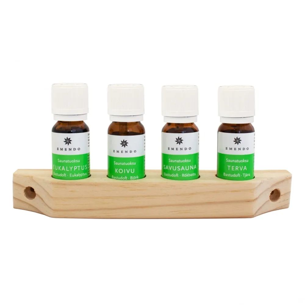 Bastudoft Emendo 4 X 10 ml med Träställning