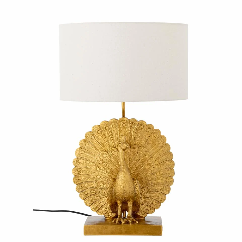 Bloomingville Påfågel Bordslampa Guld