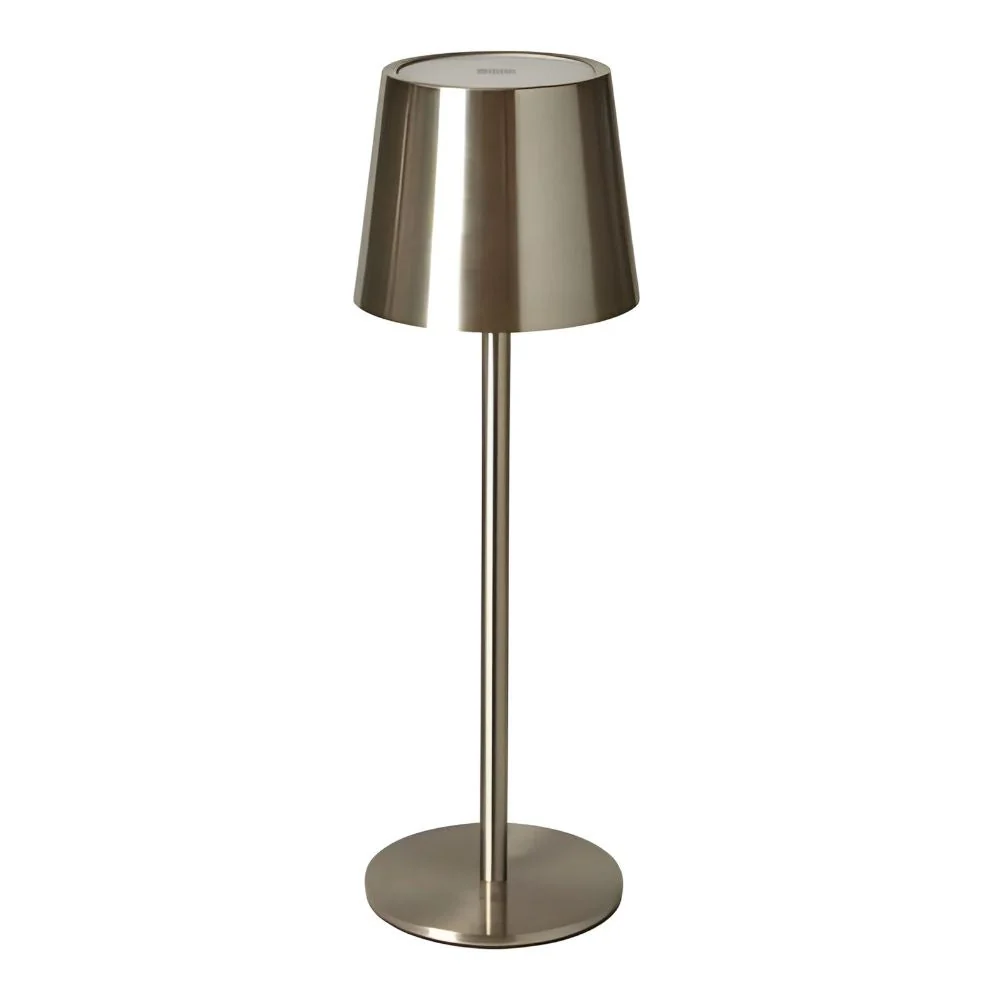 Bordslampa med touch i metallgrå 27,5 cm