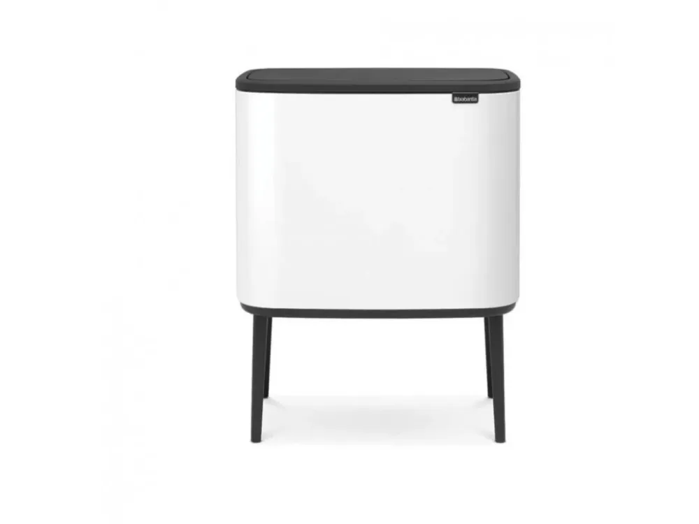 Brabantia Soptunna med trycklock BO 11 + 23 l, krita