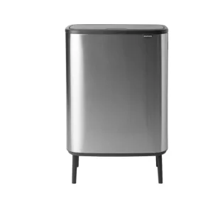 Brabantia Soptunna med trycklock BO HI 60 l, matte stål