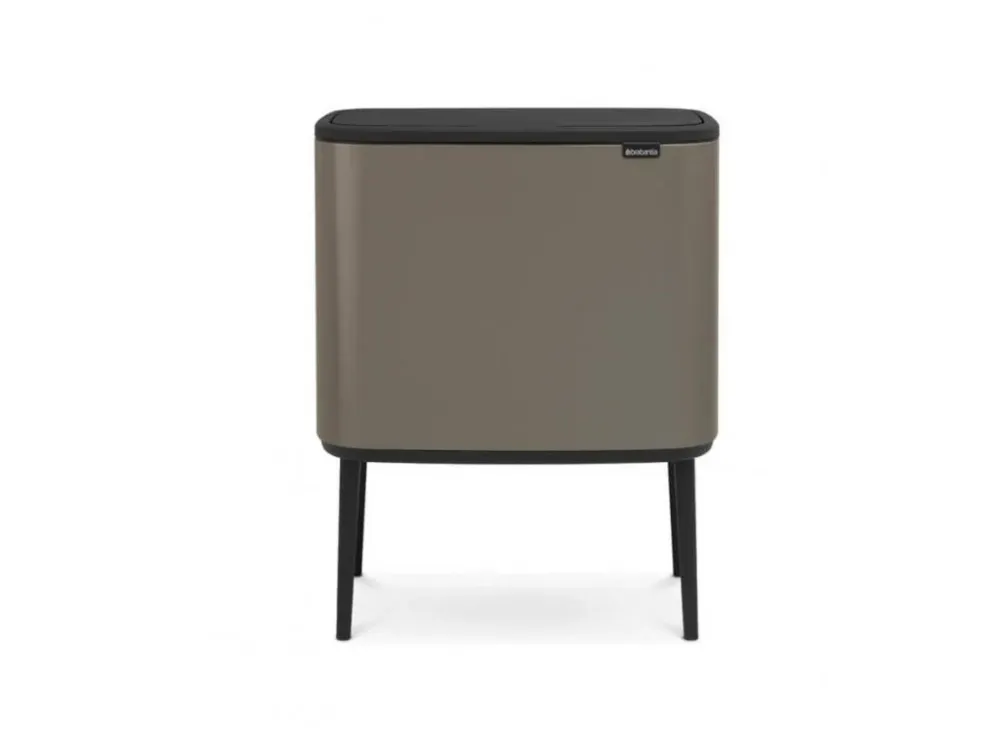 Brabantia Soptunna med trycklock BO 11 + 23 l, platina