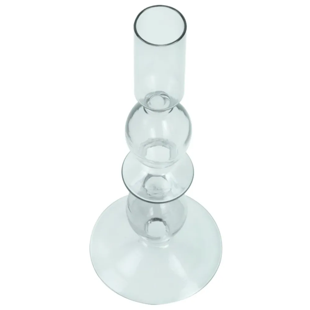 Cora glas ljusstake grå 20 cm