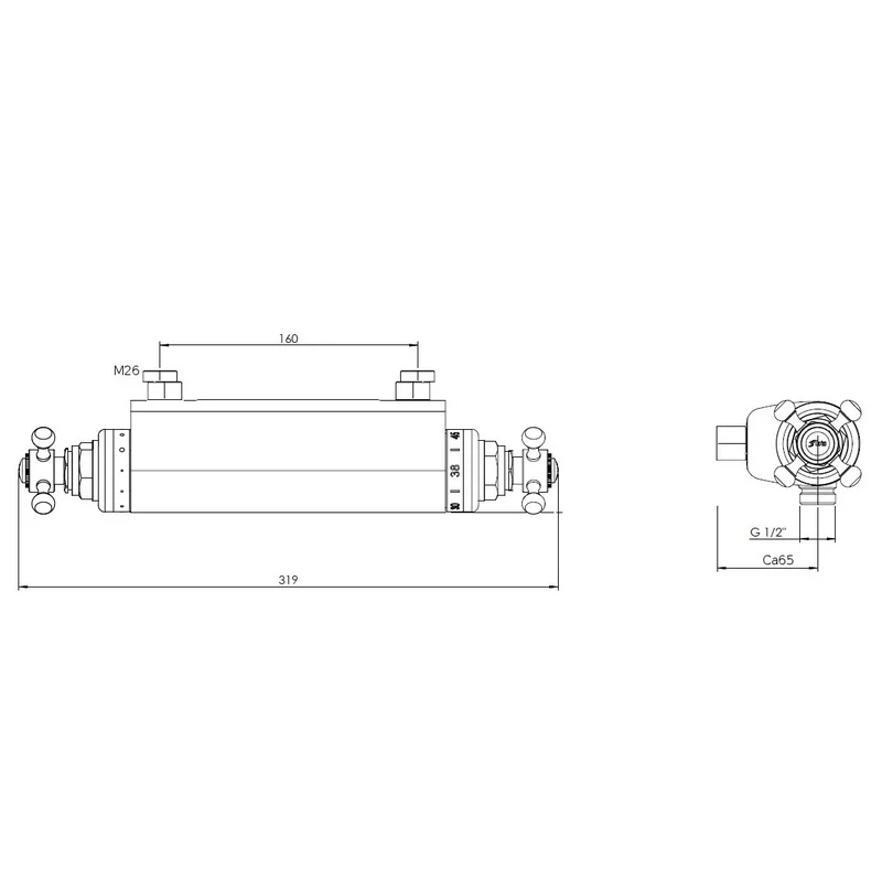 Donegal Duschblandare krom Vibration Reduction