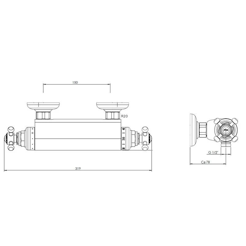 Donegal Duschblandare krom Vibration Reduction