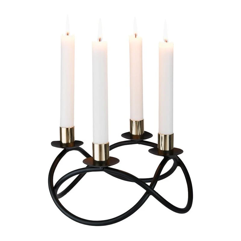 Dorre Asta Ljusstake onyx smide rund 4 antikljus dia 23 cm