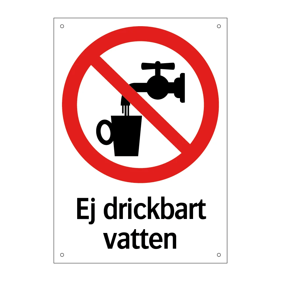 Ej drickbart vatten | Lifetime Warranty 148x210mm