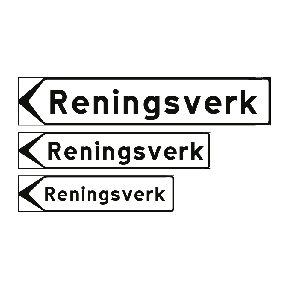 F5-4 Vägvisare inrättning: Reningsverk