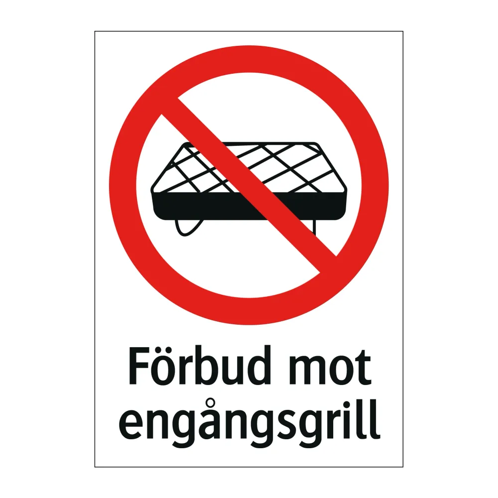 Förbud mot engångsgrill 148x210mm