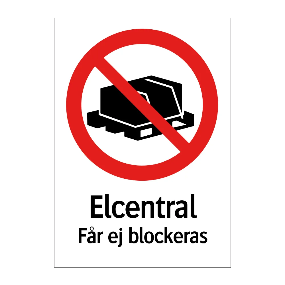 Impact Ready Elcentral Får ej blockeras 148x210mm
