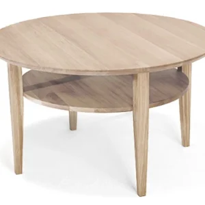 Industristyrka Tango Soffbord Runt 90cm Vitoljad Ek