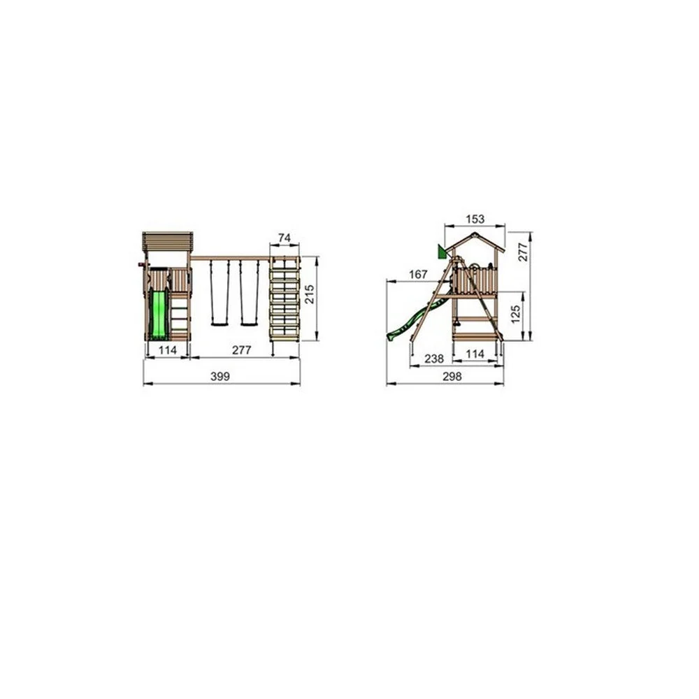 Jungle Gym Lektorn Casa Climb X´tra Made USA