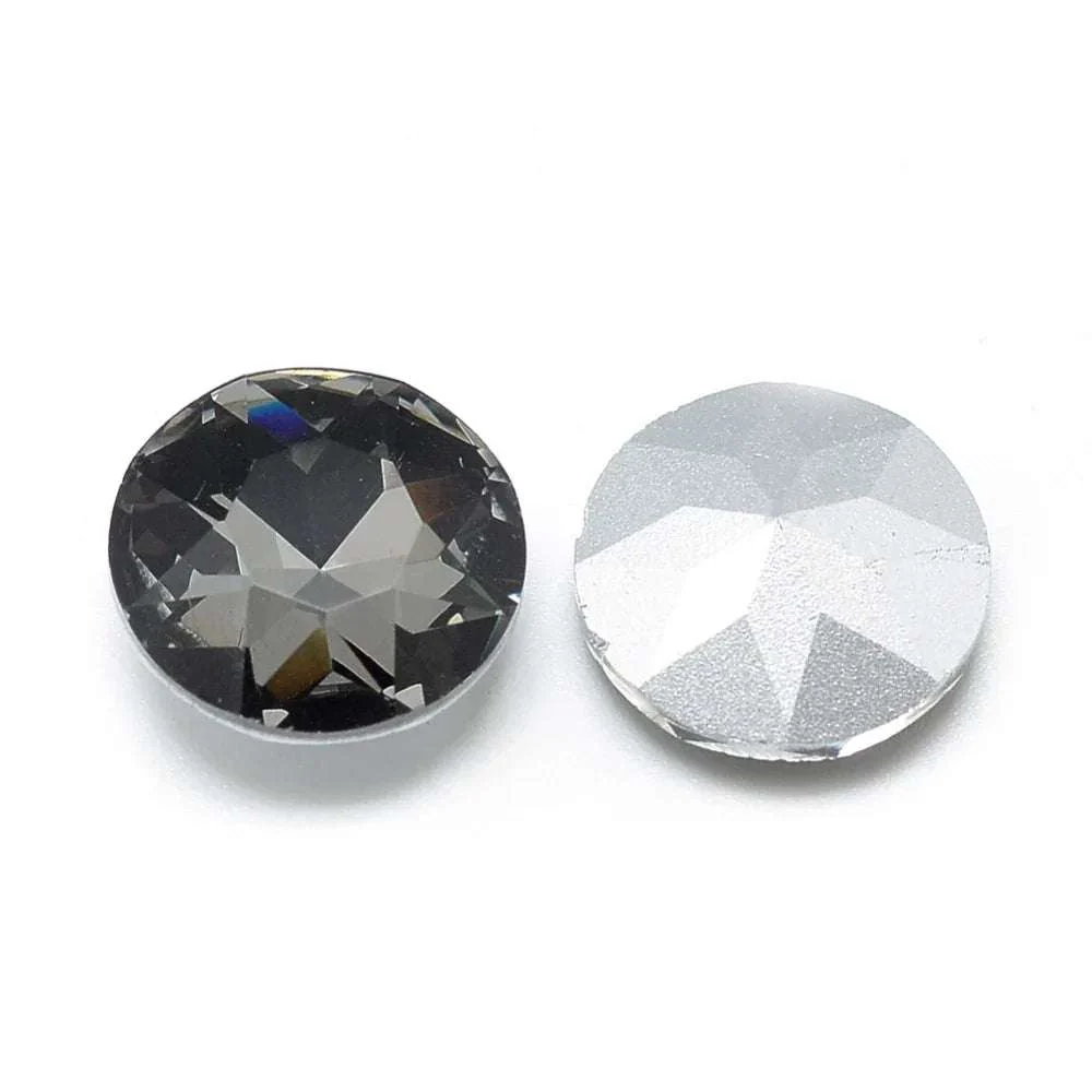 Kinesisk strass - Round stone Grey 8mm 1 styck