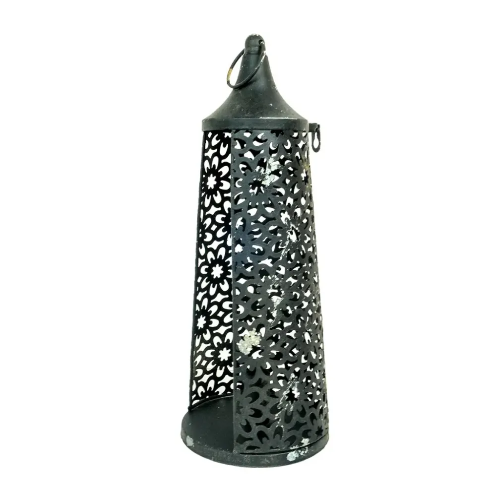 Konformad ljusstake mönstrad metallisk