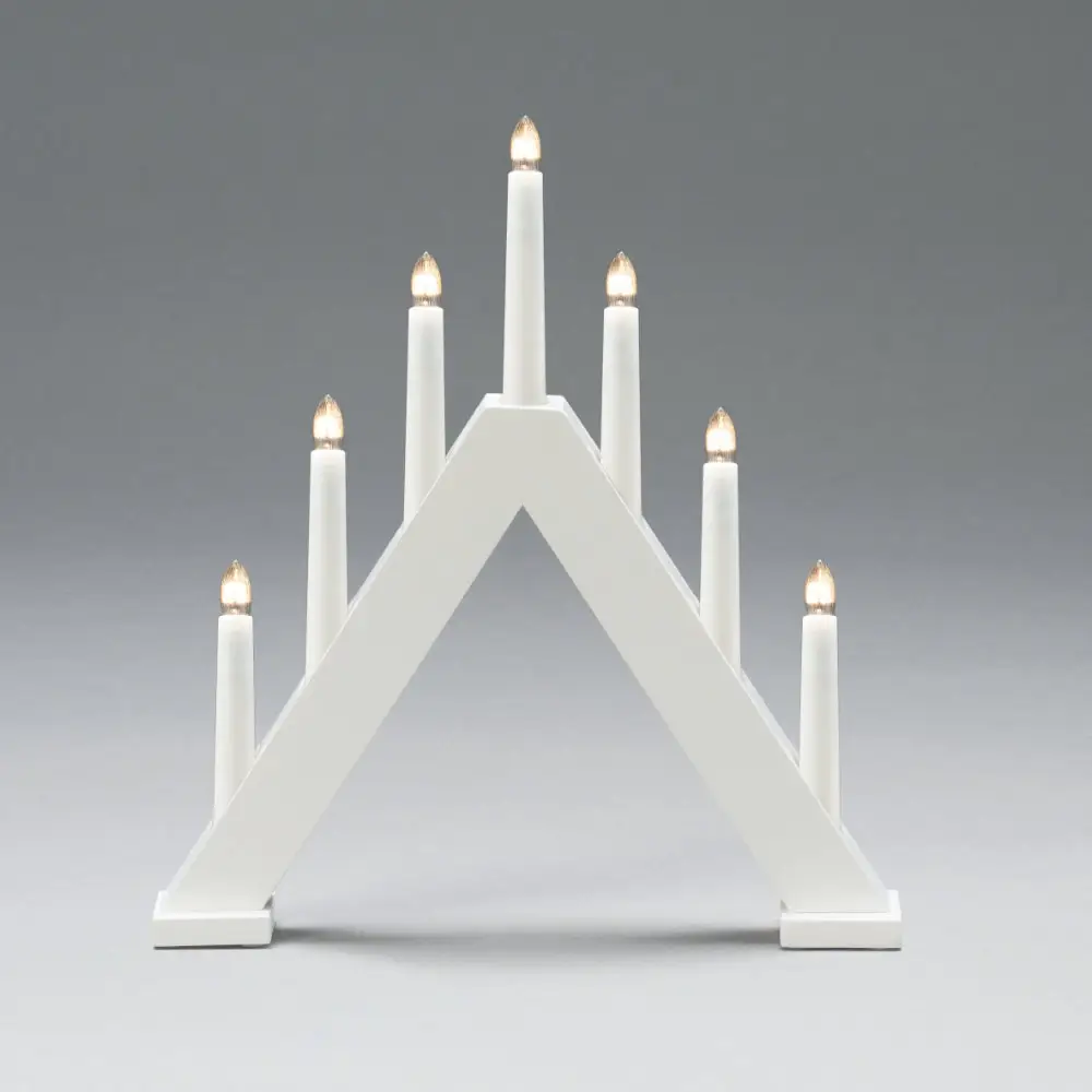 KONSTSMIDE LJUSSTAKE 7LJUS TRÄ PÄRLA 3930-205 | CleanNest