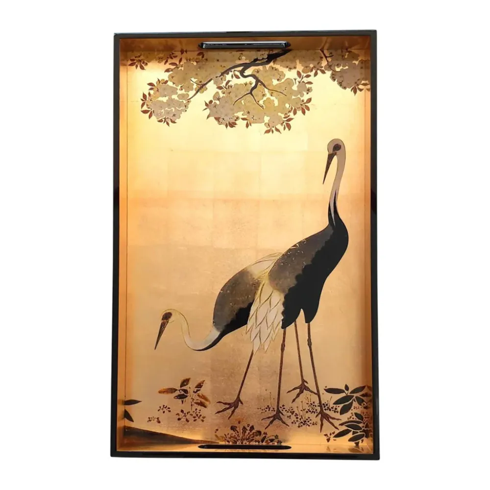 Lacquered Tray Golden Quail