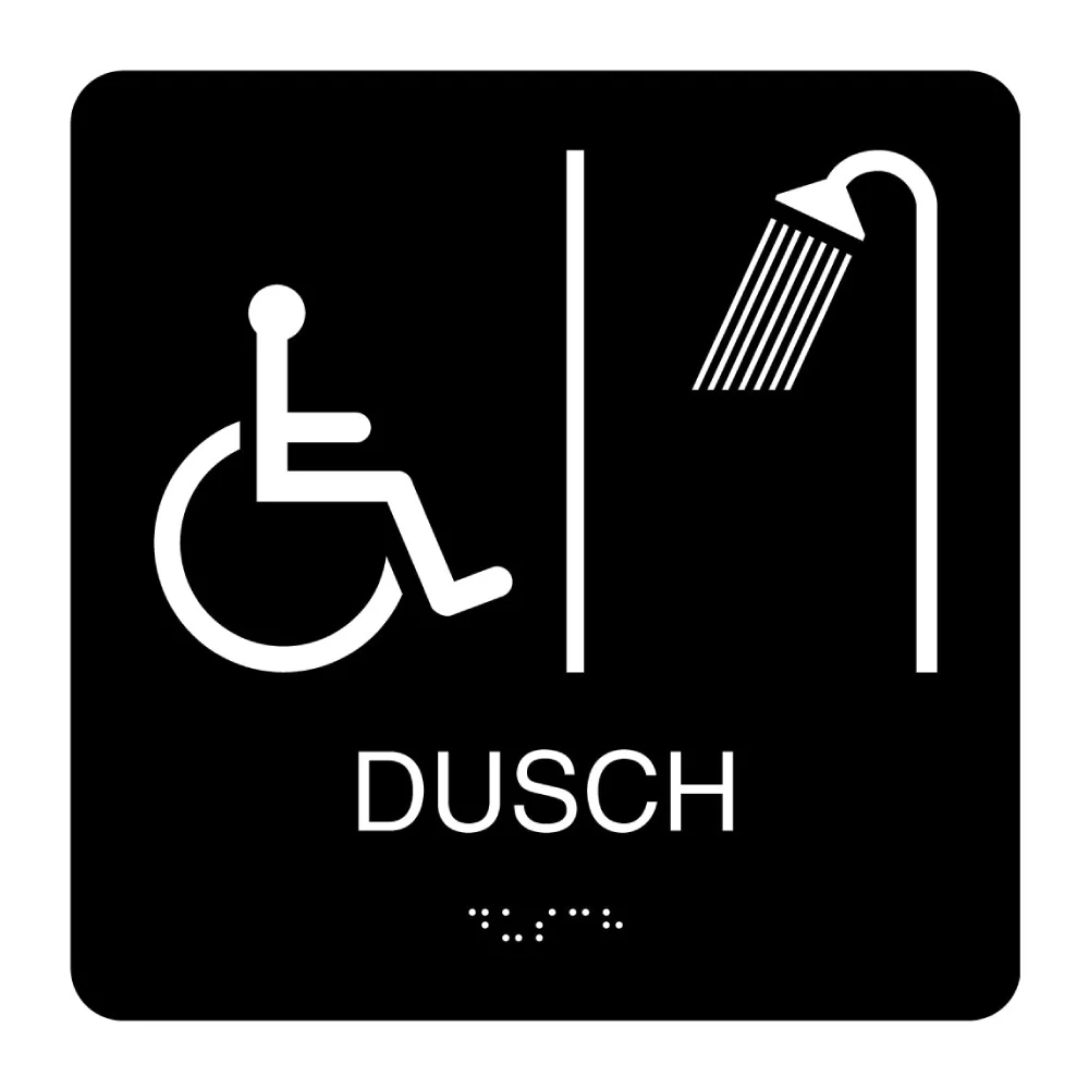 Lasernivå RWC Dusch Svart