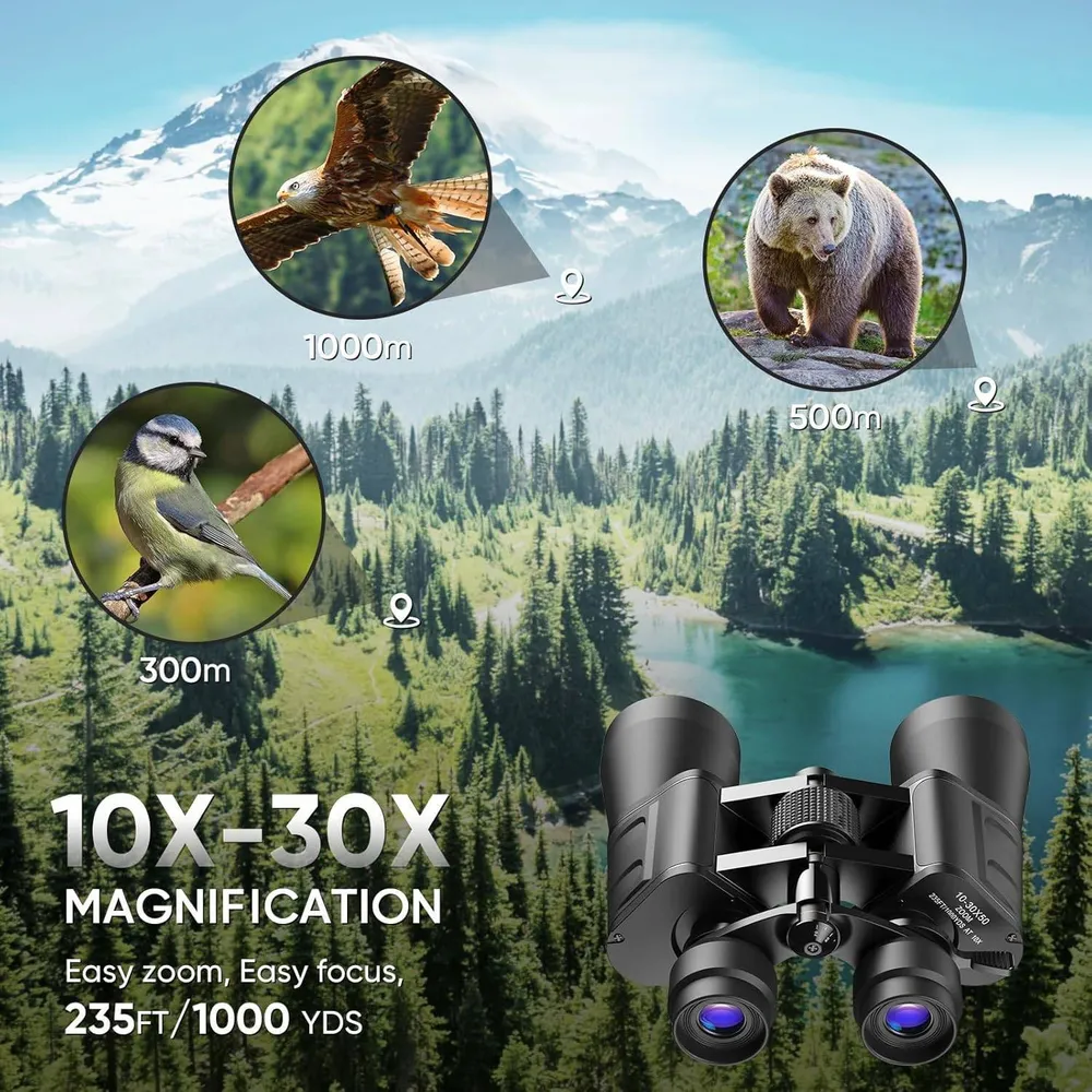 Hög Precision APEXEL 10-30X50 HD Kikare