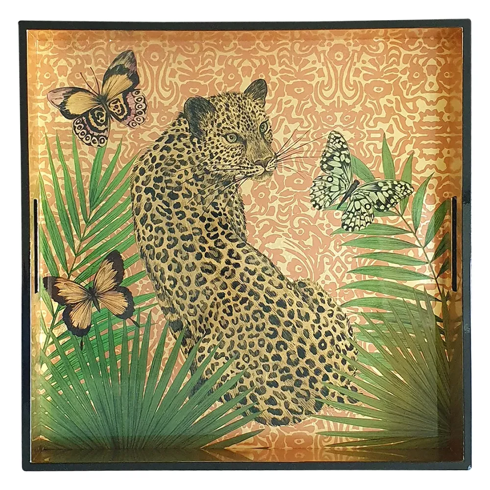 Premium Quality Lacquer Tray Djungle