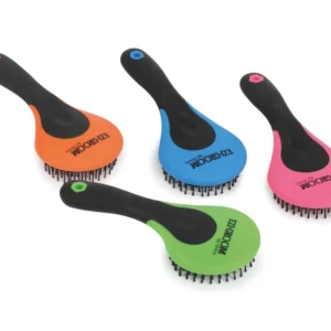 Professionell Kvalitet EZI-GROOM Grip Man & Svans Borste Svart