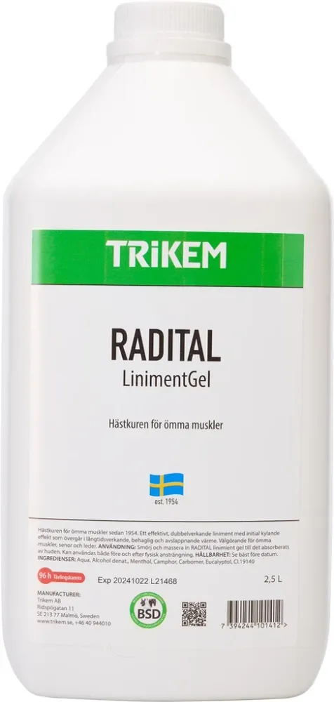 RADITAL LinimentGel | Lifetime Warranty 250ml