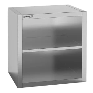 Rostfritt öppet väggskåp 800 mm