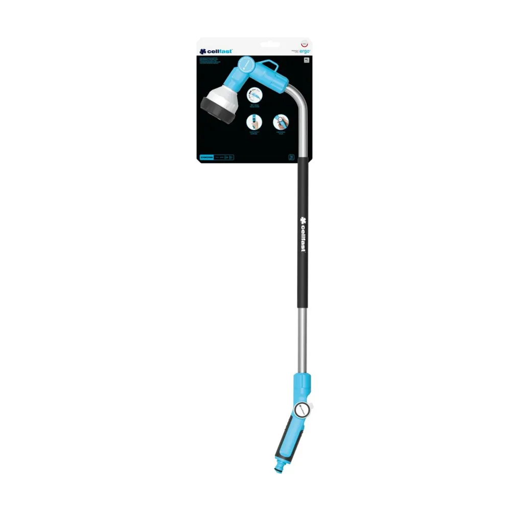 Safety Rated Cellfast Ergo Adjustable 4-Function Water Lance delivers versatile and ergonomic watering four functions.