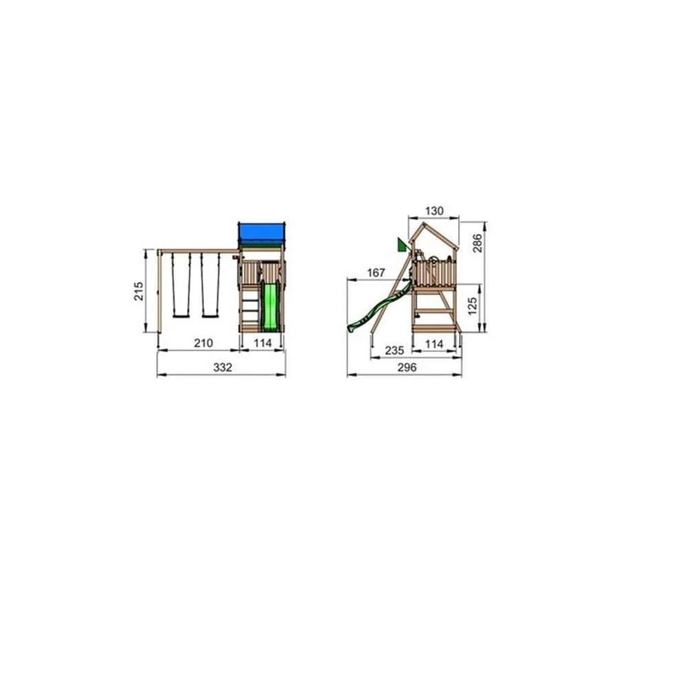 Safety Rated Jungle Gym Lektorn Home Swing X´tra
