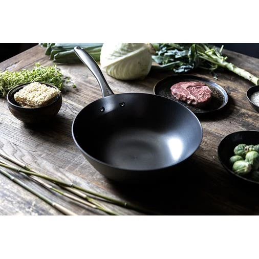 Satake Pure Pan Wok 28cm Brushed Nickel