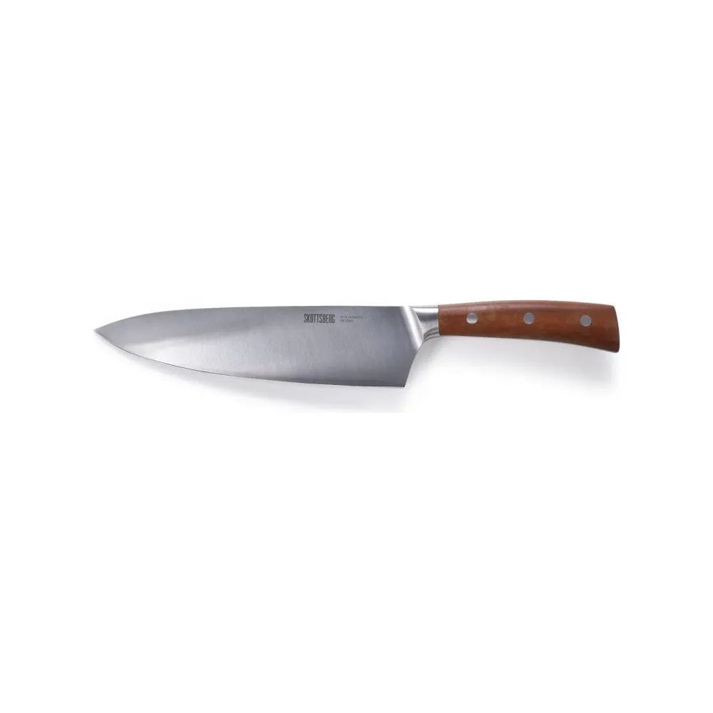 Skottsberg Kockkniv Metallgrå Trä 20 cm