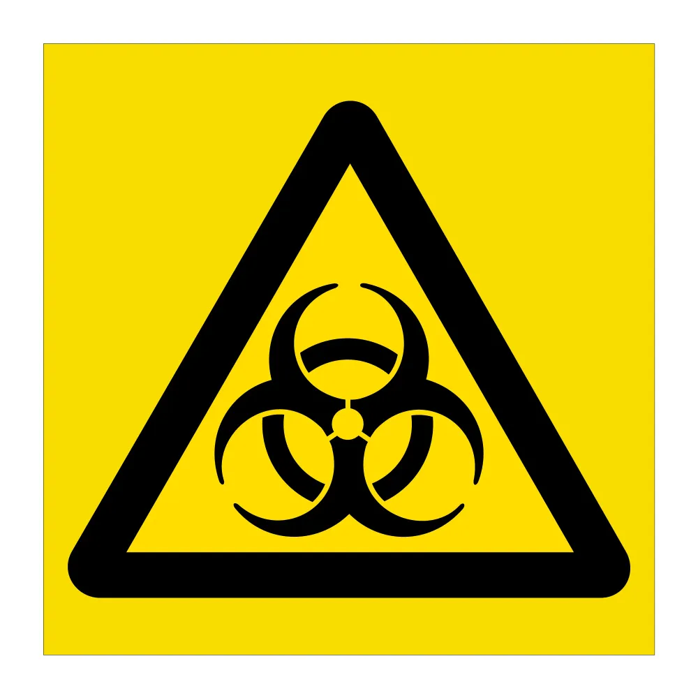 Smittrisk symbol 150x150mm