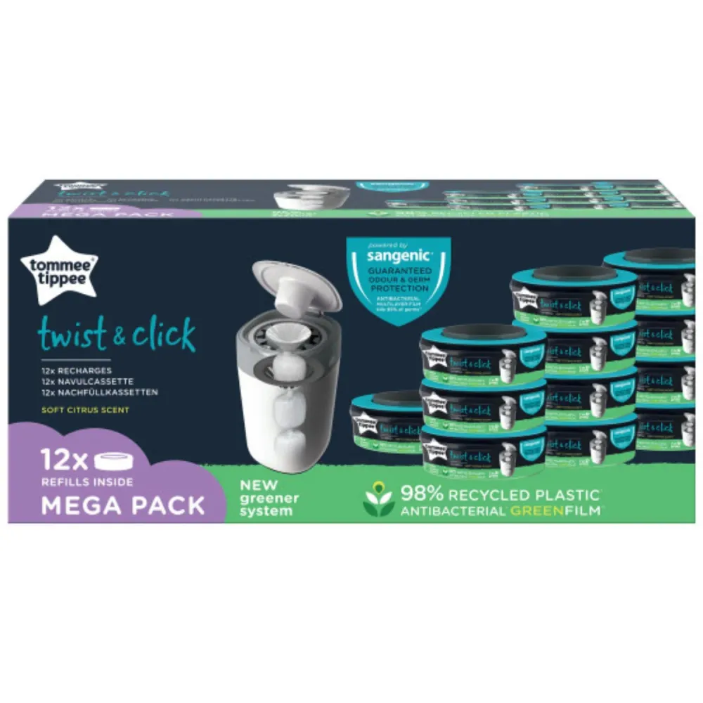 Tommee Tippee Sangenic Twist & Click Refill set med tolv