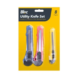 Utility Knife Adjust - 8 Pack