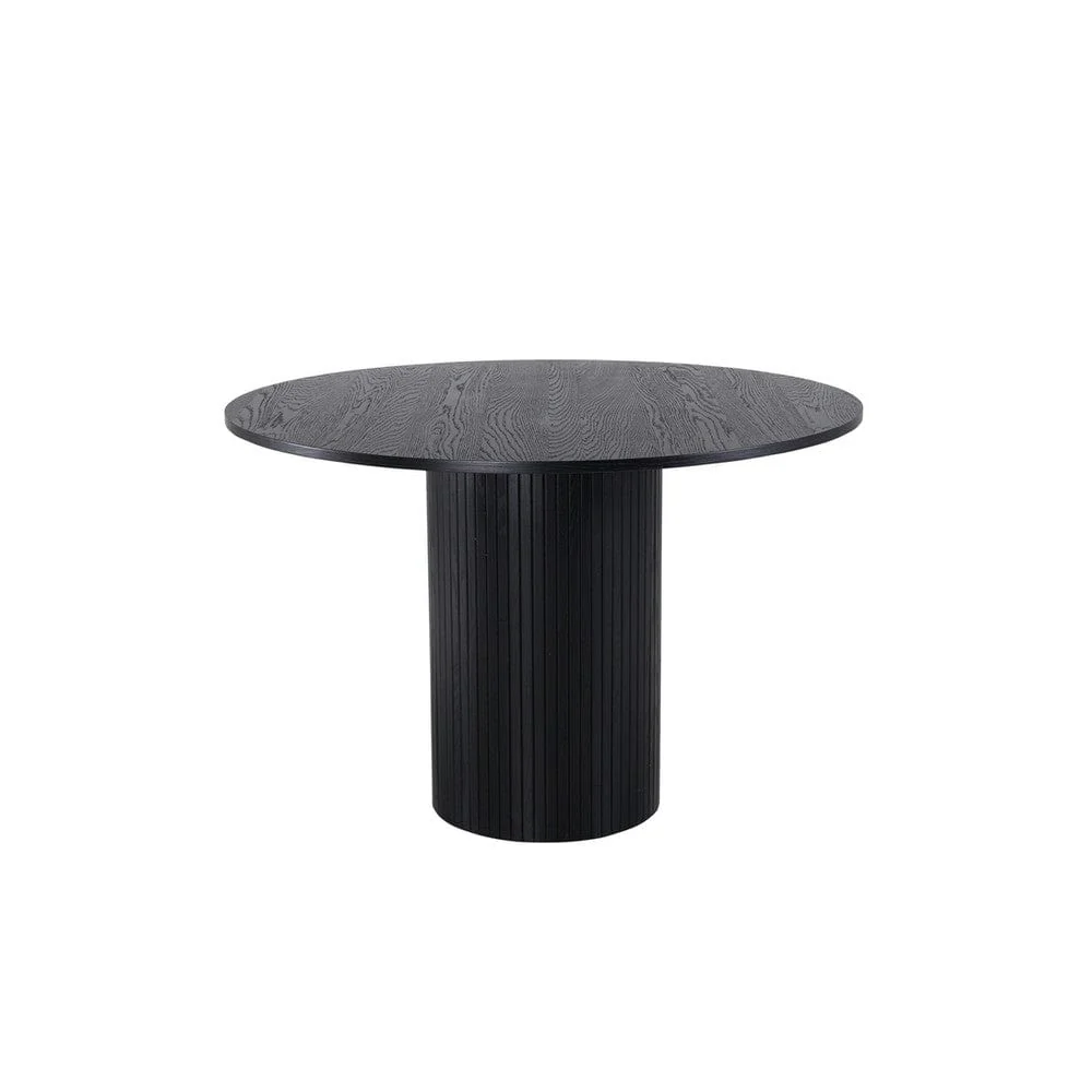 Venture Home Matbord Bianca Rund Brushed Nickel Svart