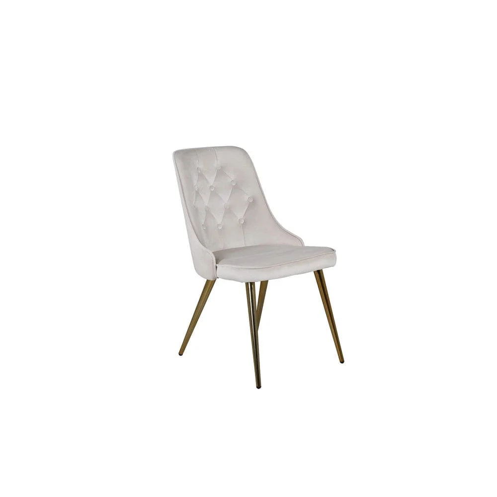 Venture Home Matstol Velvet Lyx Warm alloy 2-pack Beige