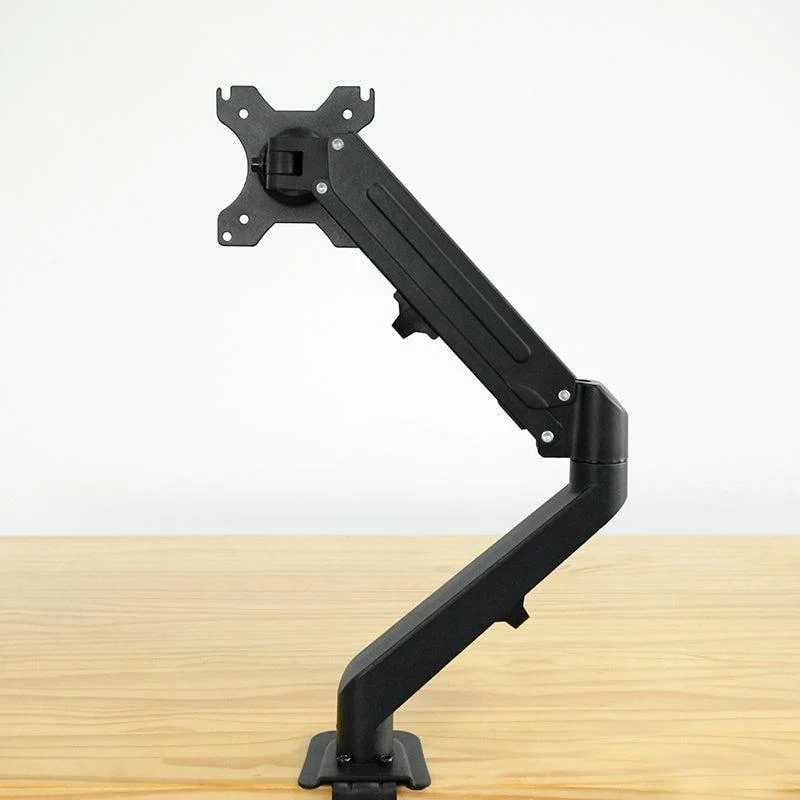 NÖRDIC Monitorarm bordsfäste med gasfjäder för 1 monitor, 17"-27", aluminium och stål, midnight, skärmfäste