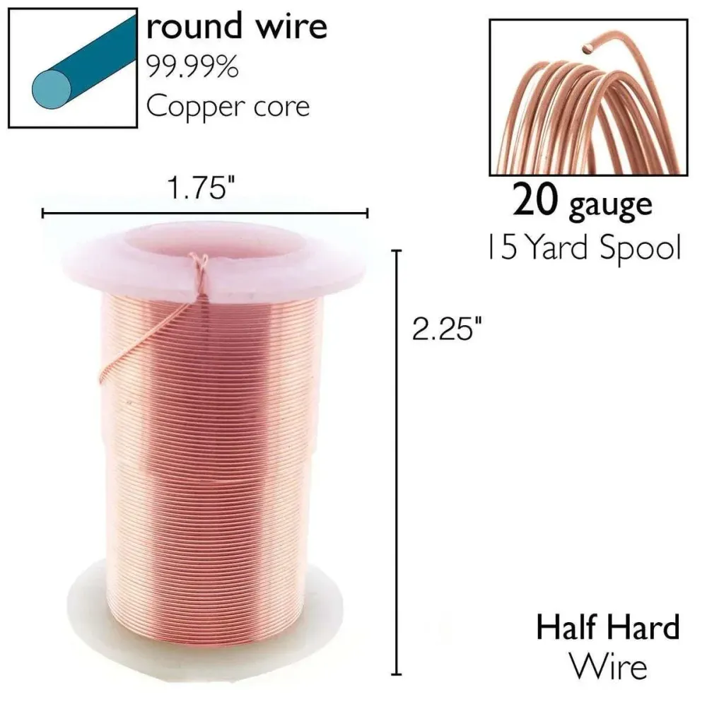 Wire Element - Rosé Guld 20 Ga Non Tarnish 1 rulle