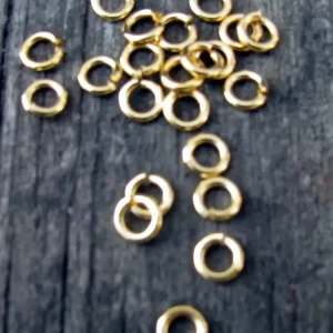 Bindringar 24K guldpläterade - 5x1 mm 20-pack