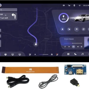 Waveshare 7-tums HDMI-skärm Pekskärm 1024 x 600 IPS-panel Stödjer Alla Versioner av Raspberry Pi Windows-skärm