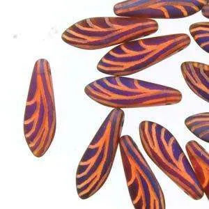 Dagger - Orange Transparent Laser Matte Wing 5x16mm, 1 sträng